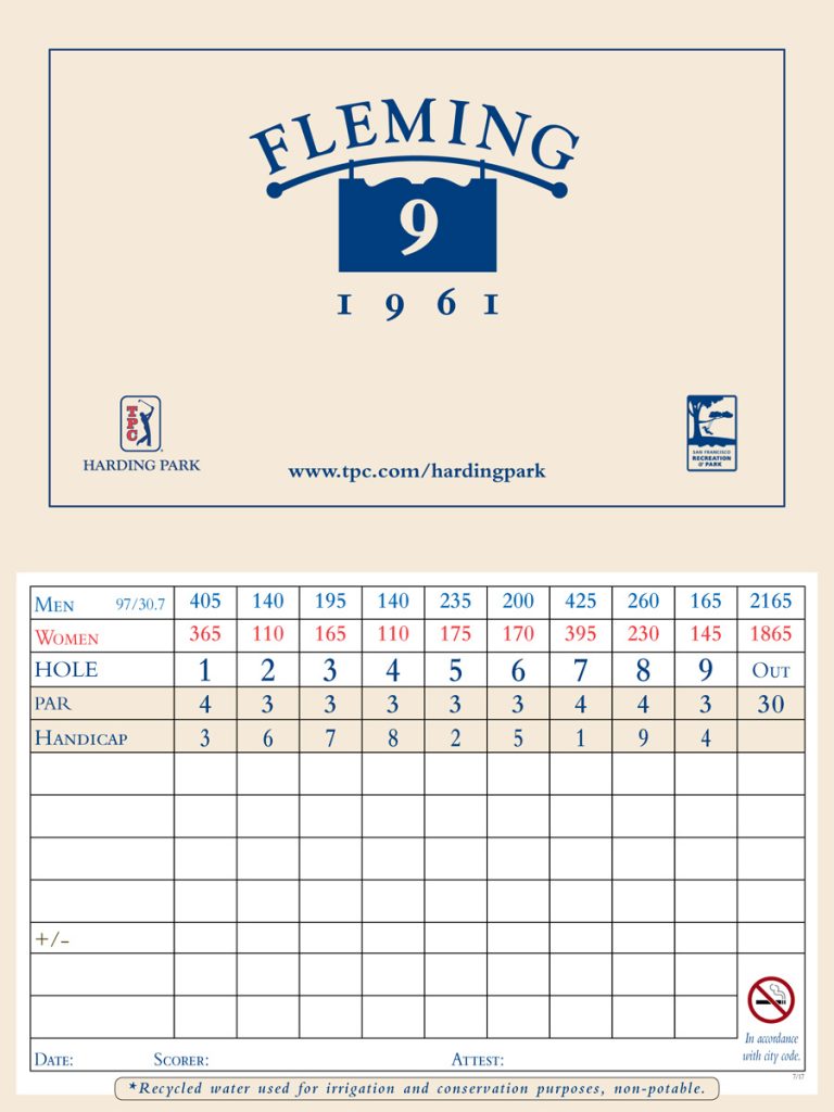 Golf Associates Par 3 Scorecards