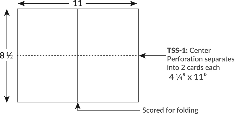 TSS-1 Tournament Software Card Blank – Golf Associates
